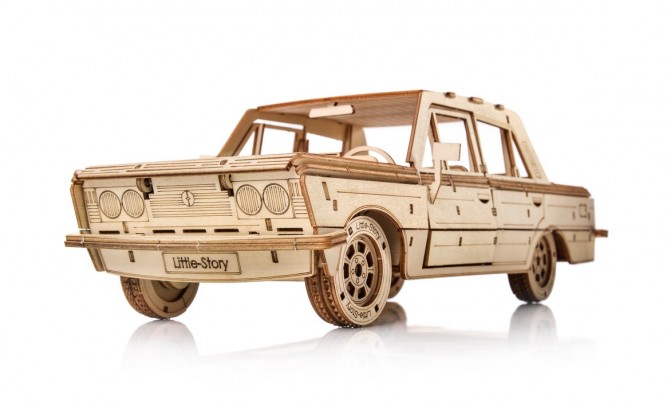 Drewniane Puzzle do składania Little Story Fiat 125p